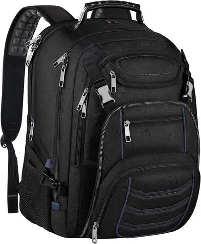 Mochila para laptop de 18.4 pulgadas, mochila de viaje extra grande con puerto de carga USB para hombres y mujeres, 60L de gran capacidad, bolsa de