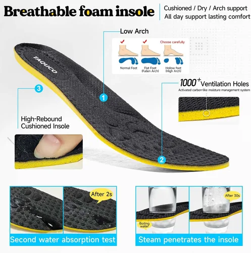 Miniatura 7 de Zapatos de trabajo antideslizantes para hombre, zapatos de trabajo antideslizantes negros, zapatos de trabajo resistentes al agua, zapatos