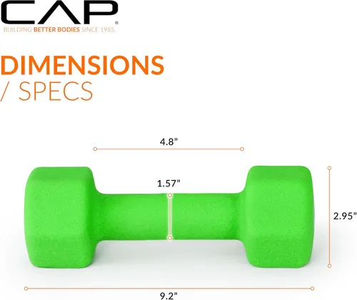 Miniatura 3 de CAP Barbell Neoprene Dumbbell Weights Pairs & Sets Color Series