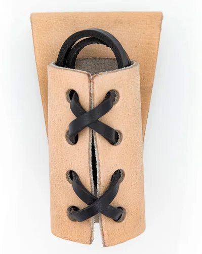Armory Replicas™ - Funda de daga de cuero genuino - Rana espada ajustable de inspiración medieval para armas pequeñas Artesano-Natural