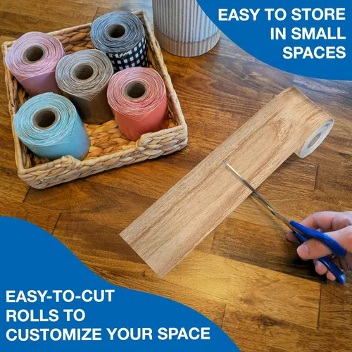 Miniatura 5 de Carson Dellosa Grow Together - Bordes de tablón de anuncios con veta de madera clara de 19.8 metros, 1 rollo de ribete natural para pizarra blanca