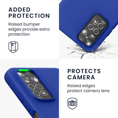 Miniatura 3 de kwmobile Funda compatible con Xiaomi Redmi Note 11 / Note 11S - Funda protectora de silicona TPU suave y delgada - Azul Báltico