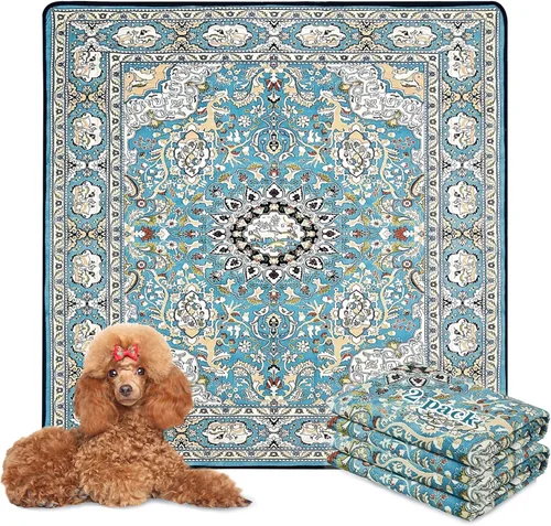 Miniatura 20 de Qeils Almohadillas Lavables para Orina para Perros, Paquete de 2 Almohadillas Reutilizables para Cachorros de 18"x24" Superabsorbentes a Prueba