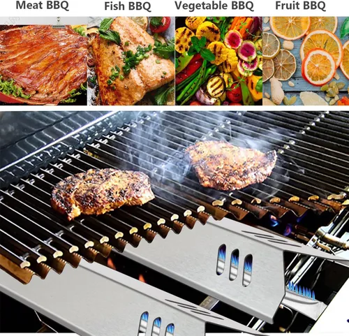 Miniatura 7 de Paquete de 3 placas de calor de 14 3/16 pulgadas y quemador de parrilla de 15 5/8 pulgadas de repuesto para parrilla Uniflame GBC1030W, GBC1030WRS