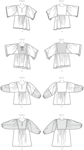 Miniatura 2 de McCall's Patterns M7325 Misses' Gathered Tops & Tónica, ZZ (L-XL-XXL)