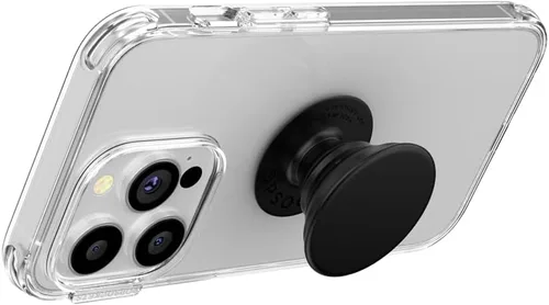Miniatura 4 de PopSockets Agarre para teléfono con soporte expandible, agarre adhesivo, color negro