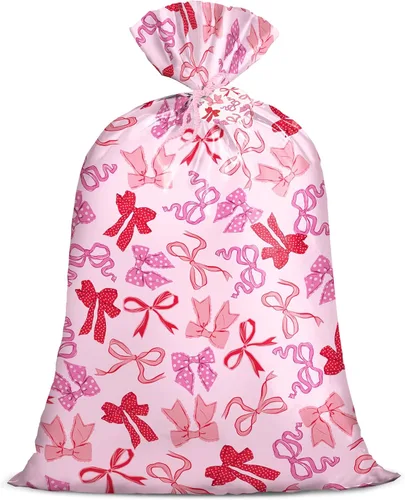 Miniatura 9 de Loveinside Bolsa de regalo de plástico grande jumbo, bolsa de plástico de diseño floral con etiqueta y corbata para cumpleaños, día de la madre