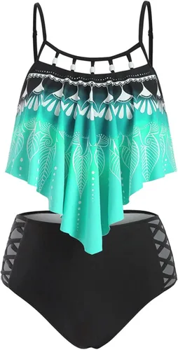 Miniatura 3 de MOKINGTOP Bikini para mujer conjunto de bikini triangular de dos piezas con puntada látiga para mujer