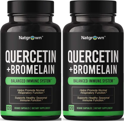 Miniatura 7 de Natgrown Complejo Suplemento Quercetina con Bromelina - 120 Cápsulas