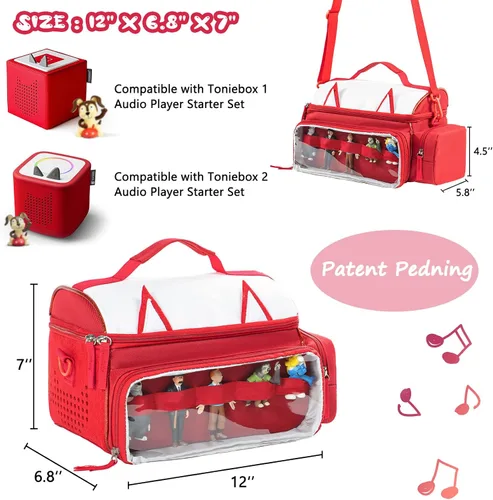 Miniatura 2 de Bolsa de transporte SFYBYHEART compatible con el juego de iniciación Toniebox, figuras Tonis, personajes Tonis, lindo estuche Tony, almacenamiento