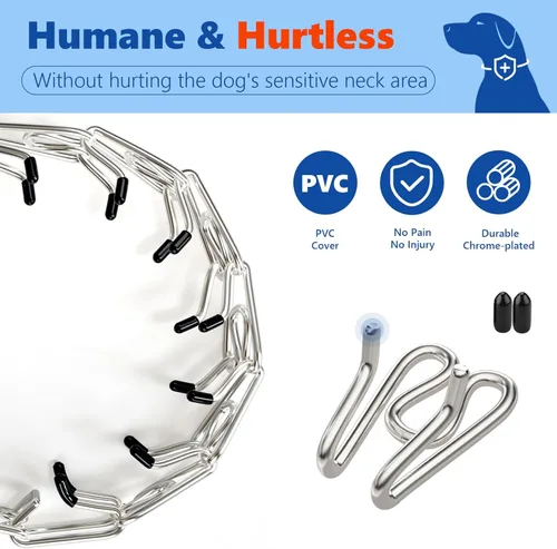 Miniatura 3 de Collar de punta para perro Supet, collar de entrenamiento ajustable con hebilla de liberación rápida para perros pequeños, medianos y grandes