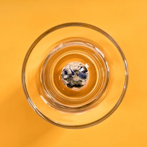 Miniatura 8 de VitaJuwel Flora - Florero (vidrio) con sodalita, ágata musgo cuarzo transparente añade vitalidad a las flores. Regalo único para el día de San