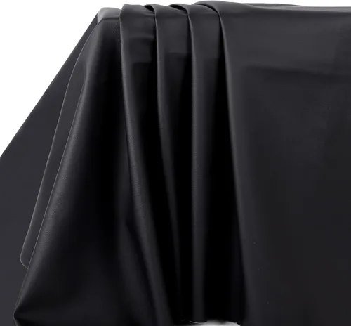 Miniatura 10 de Tapicería de vinilo marino de piel sintética: piel sintética de grano negro Meneng de 54 x 72 pulgadas, tela de vinilo marino, impermeable