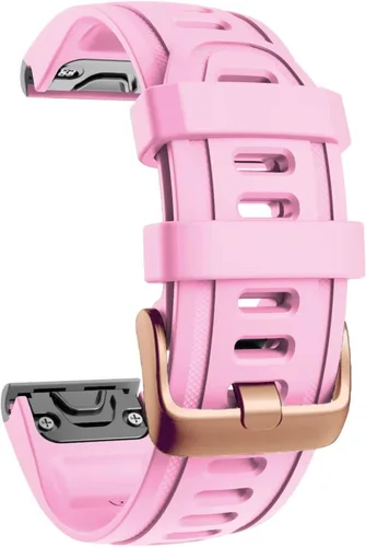 Miniatura 21 de Correa de reloj de liberación rápida pulsera de silicona para Garmin Fenix 5S 5X 5Plus 6S 6X 6 Pro oro rosa hebilla pulsera deportiva