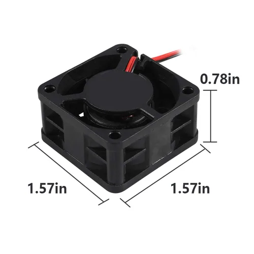 Miniatura 4 de Ventilador de impresora 3D de 1.575 x 0.787 in, sin escobillas, 4020 CC, 12 V, 1.575 in, ventilador de enfriamiento de 1.575 x 1.575 x 0.787 in
