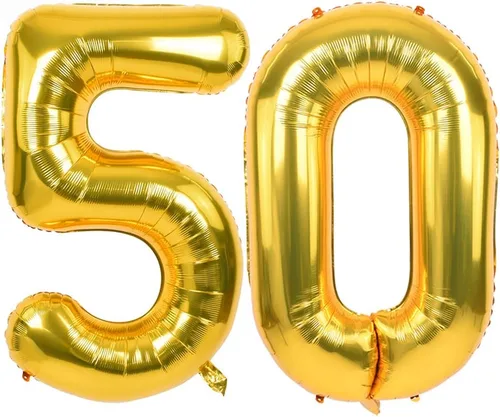 Miniatura 16 de TONIFUL Globos dorados de 40 pulgadas con números grandes del 0 al 9, globos digitales de helio del número 5, globos de aluminio de Mylar con Nmuber