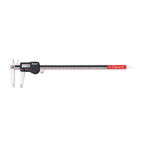 Starrett Calibre de deslizamiento electrónico de acero inoxidable IP67 - Rango de 0-12", resolución de 0.0005", pantalla LCD, ajuste fino, bloqueo