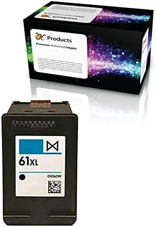 Cartucho de tinta de repuesto para HP 61XL negro para impresoras Deskjet 1010 3050 2540 2050 Envy 4500 5530 Officejet 2620 (1 negro)