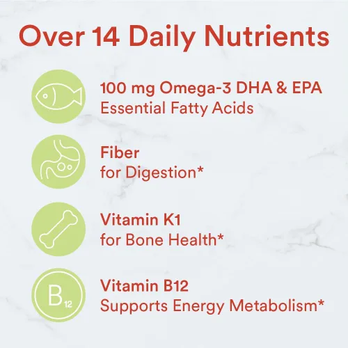 Miniatura 6 de SmartyPants Gomitas multivitamínicas para niños y suplemento de fibra: vitamina D3, C, vitamina B12, B6, A, zinc, biotina, inositol, gomitas