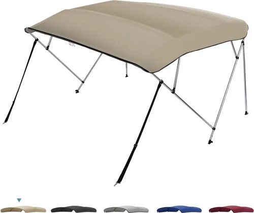 Miniatura 13 de KEMIMOTO Bimini Top para barco, Cubiertas Bimini Tops de Lona de Grado Marino 600D Toldo para Barco con 6 pies de Longitud 54 pulgadas - 96 pulgadas