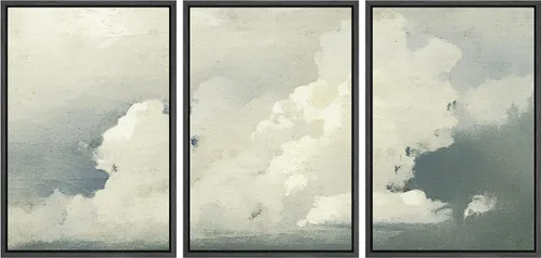 Miniatura 32 de SIGNWIN Lienzo enmarcado para pared, juego de arte sereno de pantanos con humedales verdes e ilustraciones de agua tranquila, arte moderno