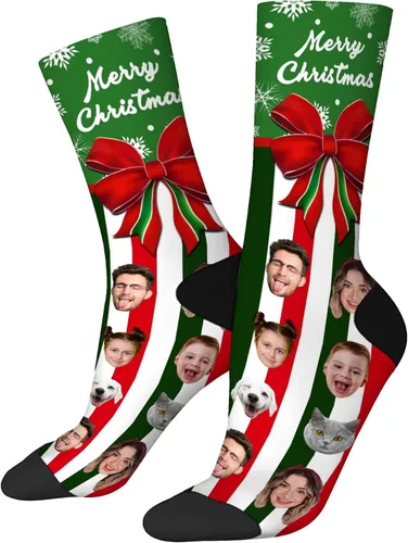 Miniatura 108 de Artsadd Calcetines personalizados para mujeres y hombres, amantes de los perros y gatos, regalos divertidos unisex personalizados