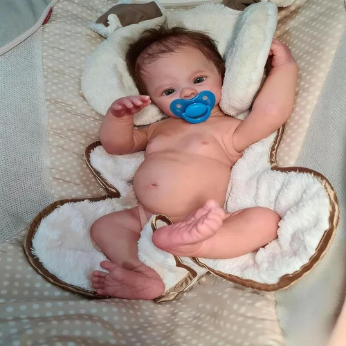 Miniatura 6 de Anano Muñecas de Bebé Reborn Niño, Muñeca de Bebé Realista de 17 Pulgadas Realista, Muñeca de Bebé de Silicona Recién Nacido Niño, Muñecas Reborn