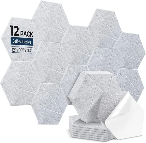 Miniatura 34 de Paquete de 8 Paneles Decorativos Absorbentes de Sonido, Arte de Pared Absorbente de Sonido, Arte de Pared Acústico de 48 x 32 Pulgadas
