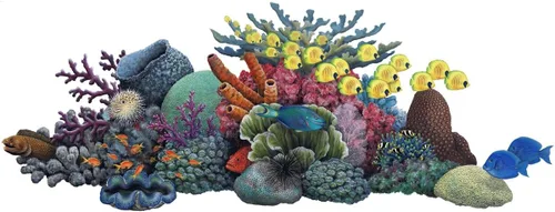 Miniatura 2 de Calcomanías de pared de arrecifes de coral tropicales y calcomanías de pared de peces tropicales colección mural