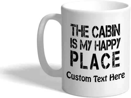 Miniatura 7 de La Cabina es My Happy Place" Funny Relax # 1 Café Té Blanco Taza de cerámica taza 11oz – Vacaciones Navidad Hanukkah Regalo