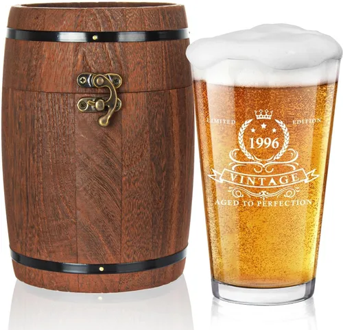 Miniatura 9 de LIGHTEN LIFE Regalos de 21 cumpleaños para él, 16 onzas, vaso de cerveza 2005 en caja de barril, regalos de vidrio de cerveza de 21 cumpleaños, vaso