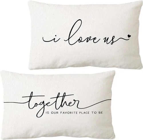 Miniatura 4 de Sidhua Funda de almohada con temática divertida de pareja para decoración del hogar, sala de bodas, bienvenidos a Poundtown, funda de almohada