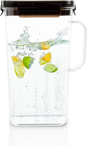 LocknLock Aqua - Jarra de agua para puerta de refrigerador, jarra transparente, jarra de plástico sin BPA con tapa, jarra de 1.6 cuartos de galón /