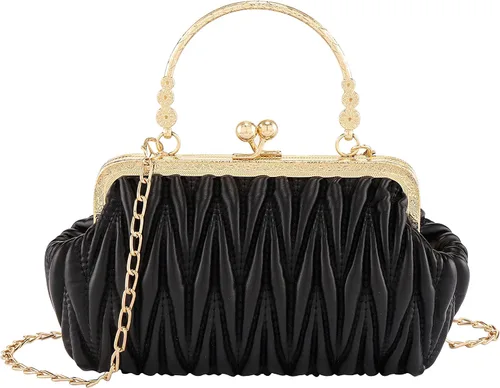 Ayliss Bolso de noche para mujer, elegante bolso de hombro para novia, boda, fiesta, graduación, bolso formal
