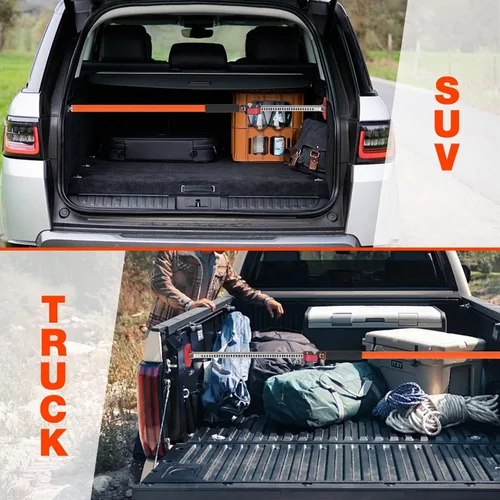 Miniatura 5 de Sistema de soporte ajustable de tercera mano, barra de carga ajustable para cama de camioneta y paneles de yeso, se extiende de 35 a 63 pulgadas