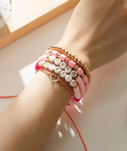 Miniatura 3 de DEXKWEN Taylor Lover Swifitie Superstar Fearless - Pulsera para borrar música, verano, playa, bohemio, juego de pulseras multicolor para mujeres