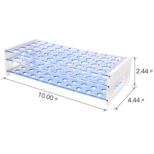 Miniatura 2 de Ackers Science - Gradilla de plástico para tubos de ensayo de 13/16 mm, capacidad para 50, desmontable (individual)