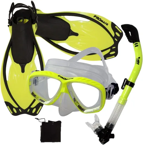 Miniatura 5 de Promate Juego de esnórquel con máscara de snorkel con aletas Azul