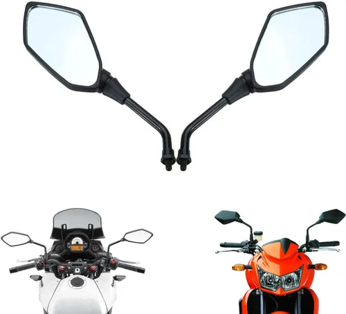 Miniatura 7 de MZS Espejos de motocicleta, espejo lateral retrovisor de 0.394 pulgadas, manillar ajustable de 360° compatible con GSXS750 GSXS750Z / GSXS1000