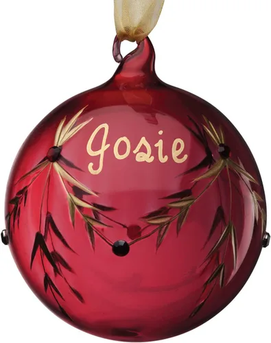 Miniatura 8 de Personalized Planet Adorno de bola de Navidad de piedra natal de cristal con nombre personalizado pintado a mano Abril - Diamante gris