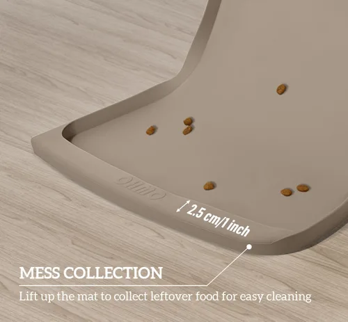 Miniatura 116 de OHMO - Tapete de silicona para alimentos para gatos, tapete de alimentación de mascotas para el piso, antideslizante e impermeable, bandeja de agua