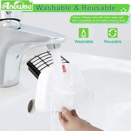 Miniatura 6 de Anewise Filtro de repuesto de vacío para Shark Navigator Lift-Away ZU503AMZ, NV350, NV351, NV352, NV355, NV356, NV357, NV358, NV360, UV540, UV440, 2
