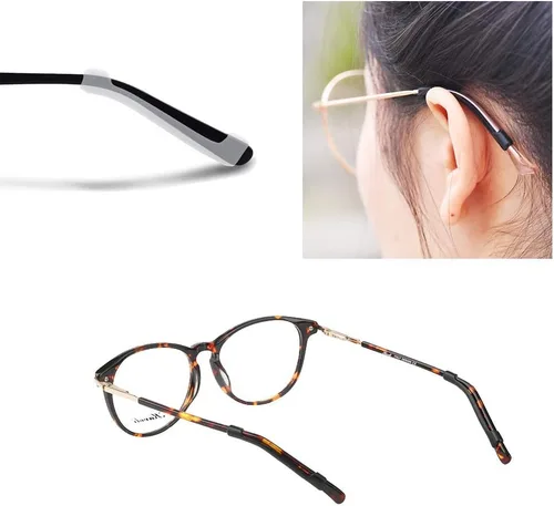 Miniatura 2 de Retenedor de lentes con punta de patilla para niños y adultos, soporte antideslizante de silicona para lentes con gancho para las orejas, 12 pares