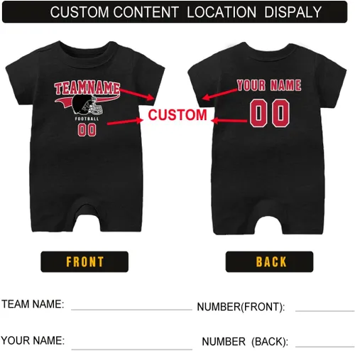 Miniatura 67 de Traje de fútbol personalizado para bebé, hace que tu bebé nombre y número de ropa de fútbol regalos
