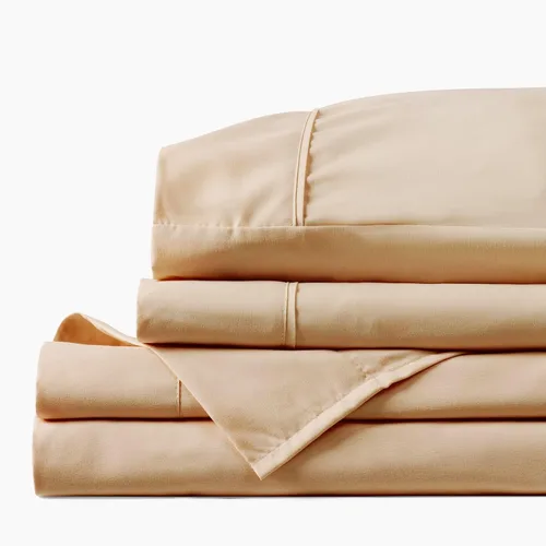 Miniatura 2 de PeachSkinSheets Juego de Sábanas Marfil Almendra - Nivel de Suavidad 1500tc - Sábanas Extra Suaves Refrescantes para Personas que Duermen con Calor