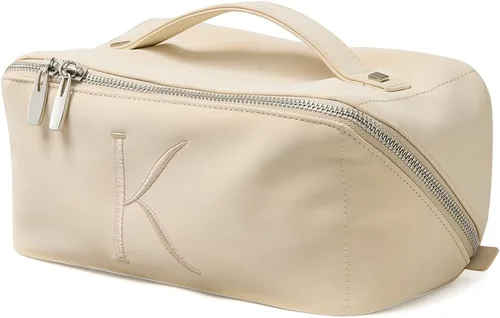 Miniatura 16 de EACHY Bolsa de Maquillaje de Viaje, Bolsas de Cosméticos de Gran Capacidad para Mujeres, Bolsa Portátil Impermeable que se Abre Plana, Bolsa de Aseo