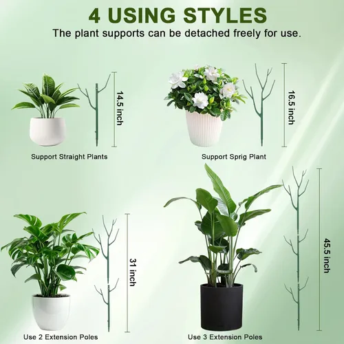 Miniatura 3 de Paquete de 5 Estacas Apilables de Soporte para Plantas, Estructuras de Soporte para Plantas Trepadoras para Monstera, Pothos, Philodendron, Estacas