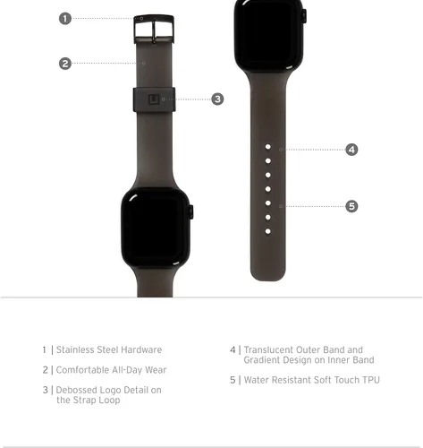 Miniatura 3 de [U] de UAG - Correa de repuesto compatible con Apple Watch Band de 49/46/45/1.732 in, iWatch Series Ultra 3/Ultra 2/Ultra/4-11/SE3/SE2/SE Lucent
