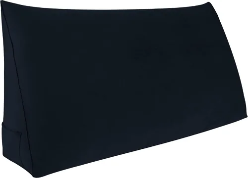 Miniatura 8 de WOWMAX Almohada de cuña para cabecera de cama de día, con funda extraíble, terciopelo negro, tamaño matrimonial