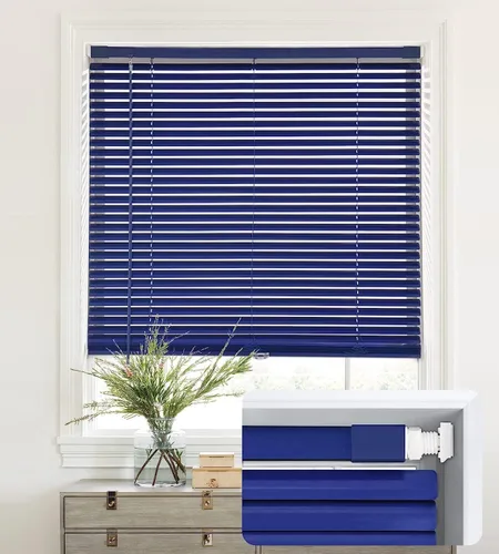 Miniatura 25 de LazBlinds Mini Persianas de Aluminio de 1", Sin Herramientas-Sin Taladro, Persianas Sin Cordón para Ventanas Interiores, Persianas Horizontales
